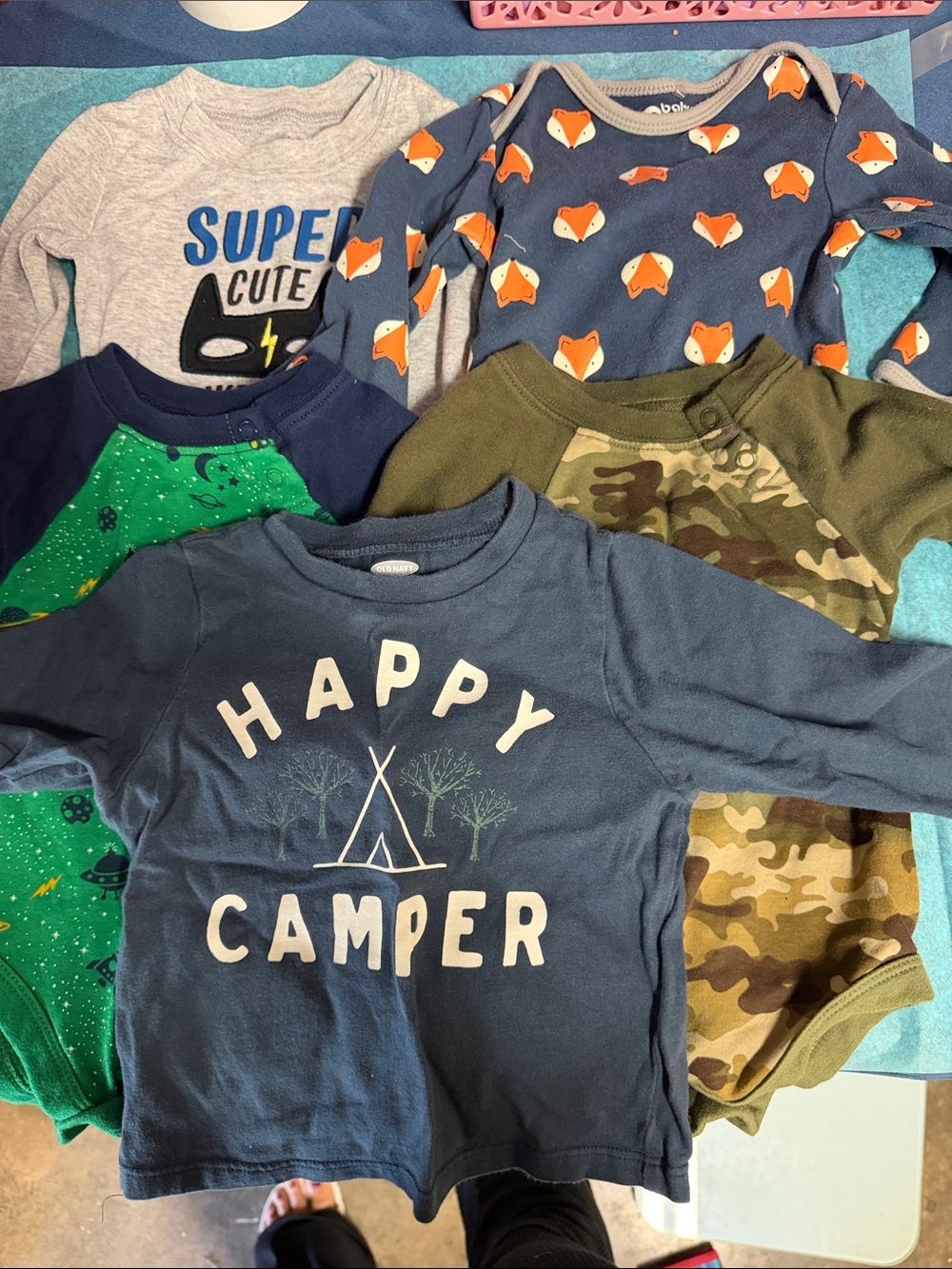 Happy Camper Long-Sleeve Kids Shirt - Navy